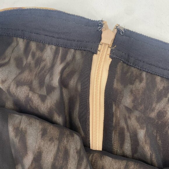 J. Crew Womens Skirt Size 10 Pleated Leopard Midi - Picture 7 of 9